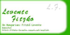 levente fitzko business card